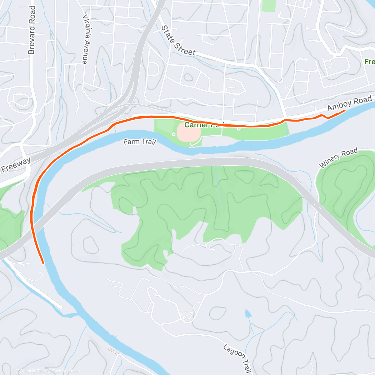 Карта физической активности (Nike Run Club: 6K Run)