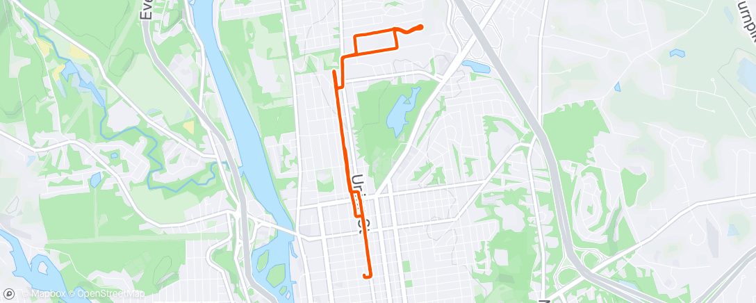 Map of the activity, Morning Run