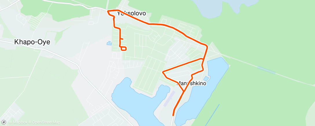 Map of the activity, Полуденный забег