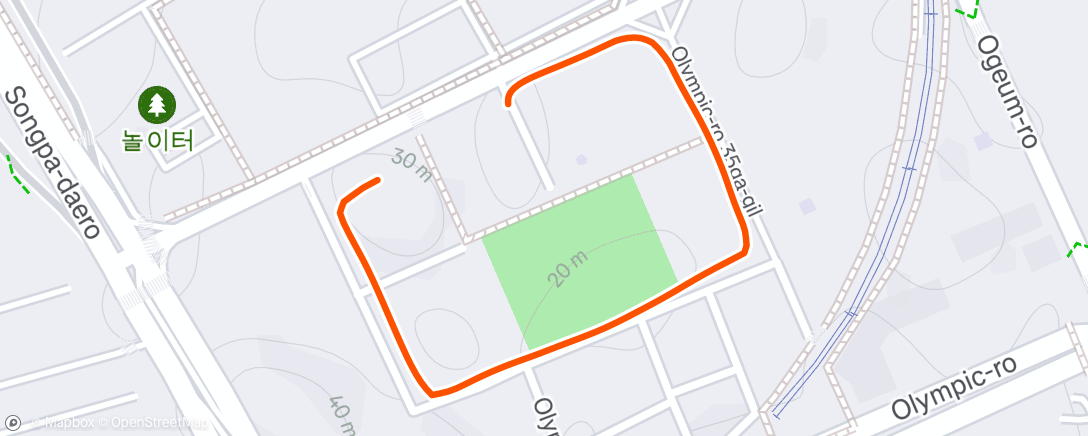 Map of the activity, Lunch Walk