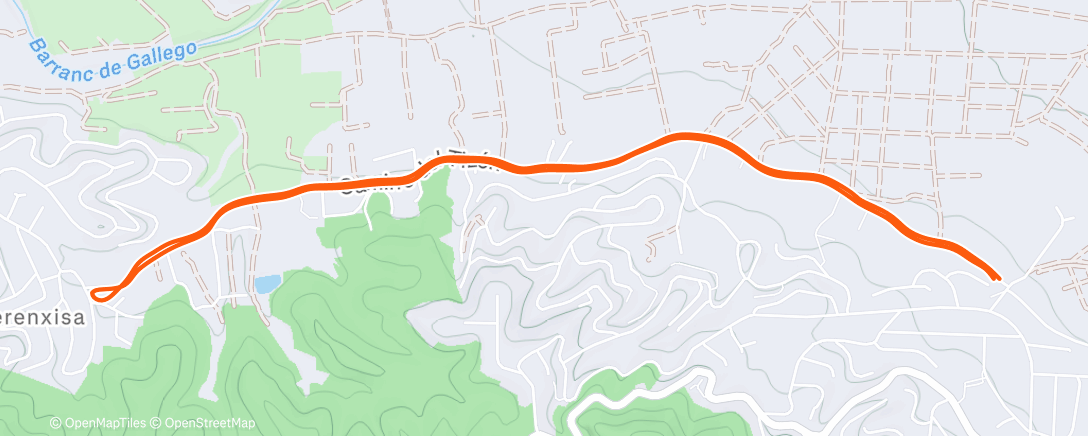 Map of the activity, Carrera de mañana