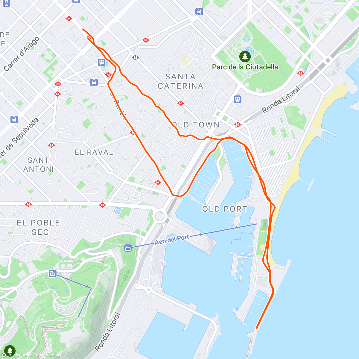 Mapa da atividade, Barcelona