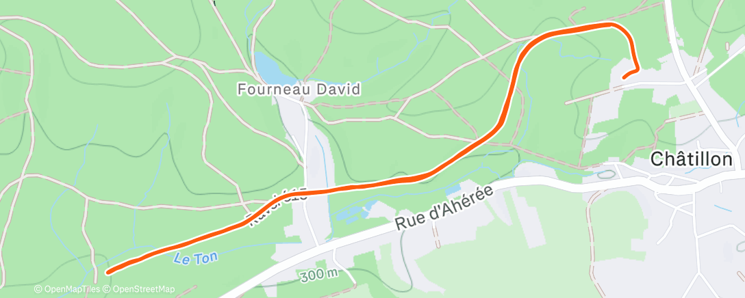 Map of the activity, Marche le matin