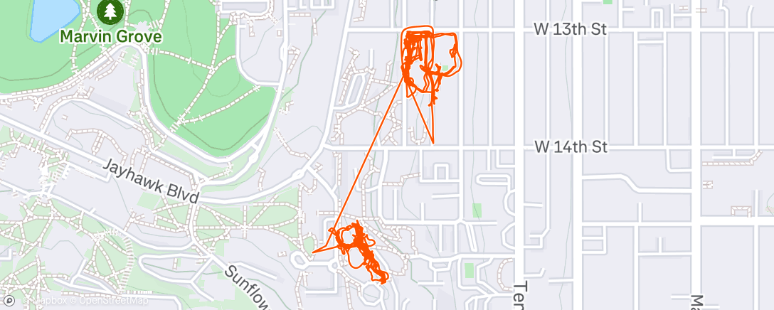 Map of the activity, Morning Walk