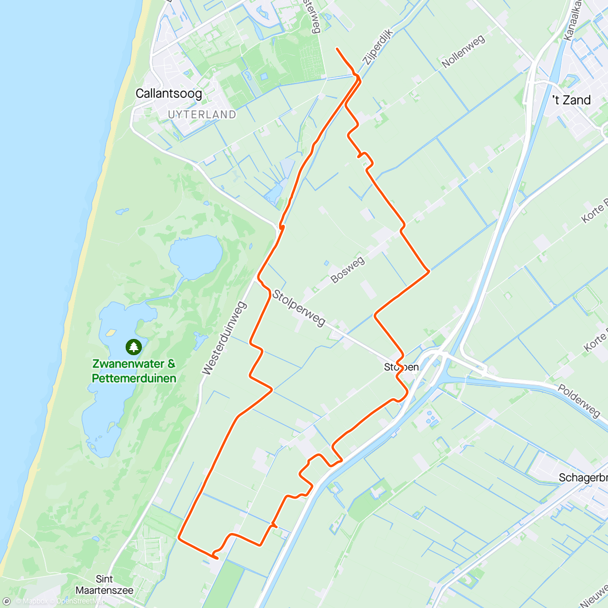 Map of the activity, Bloeiende Zijpe