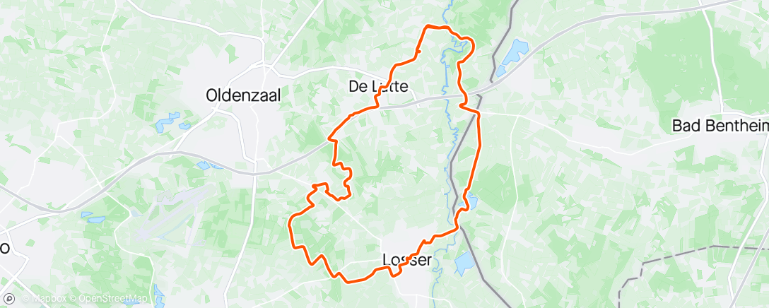 Karte der Aktivität „Afscheidsritje Twente met v(r)ouw(fiets)”