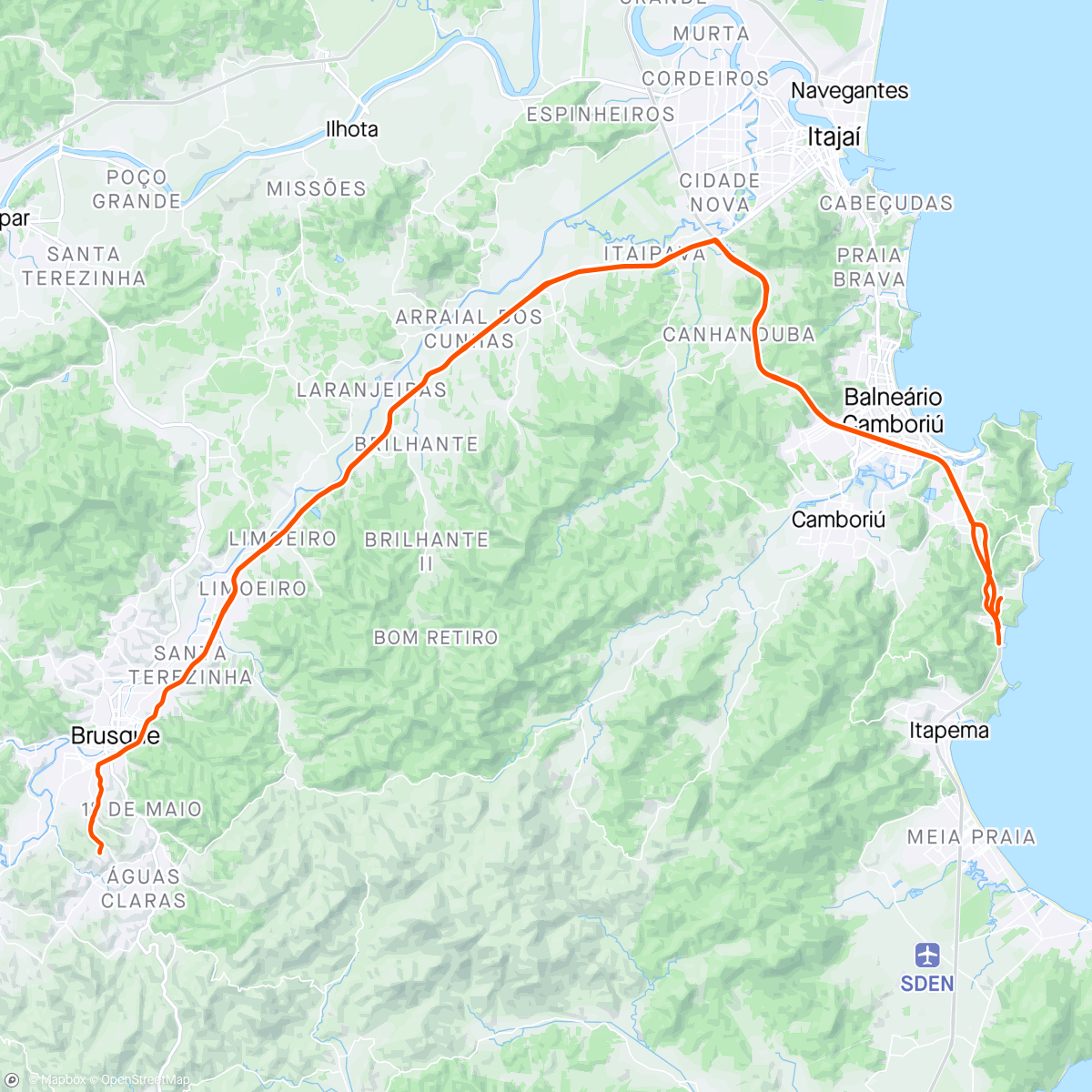 Map of the activity, Morro do Boi