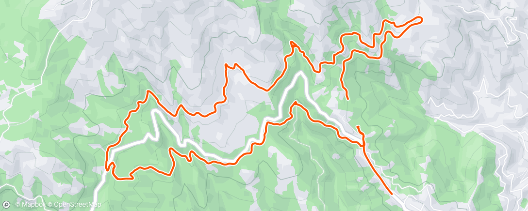 Map of the activity, Evening Run