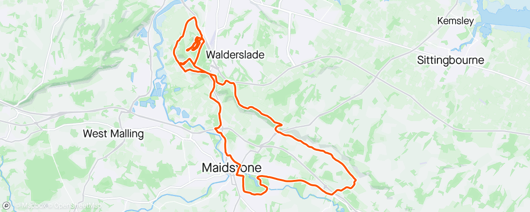 Mapa da atividade, Morning Mountain Bike Ride