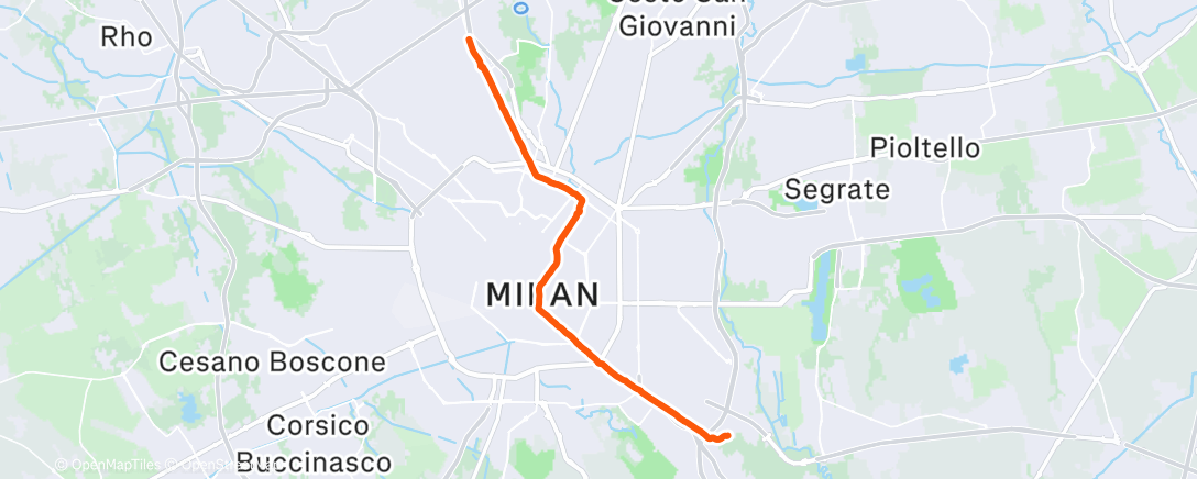 Карта физической активности (M3 San Donato > Comasina #ESSM)