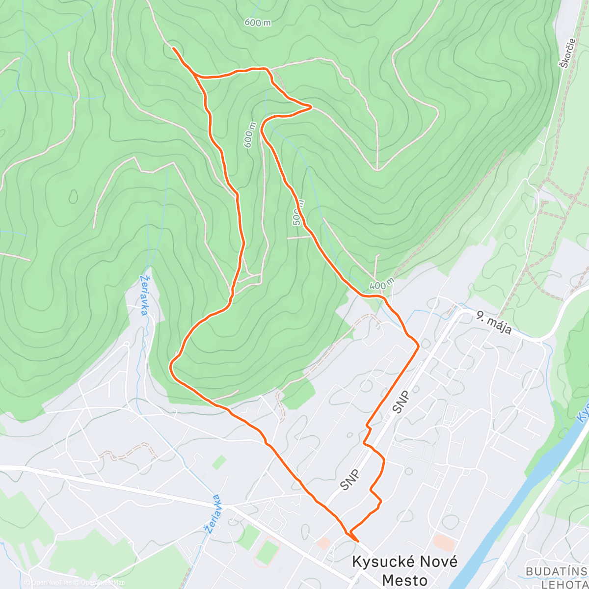 Map of the activity, Tábor