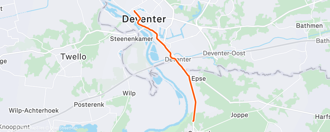 Map of the activity, Afternoon Ride