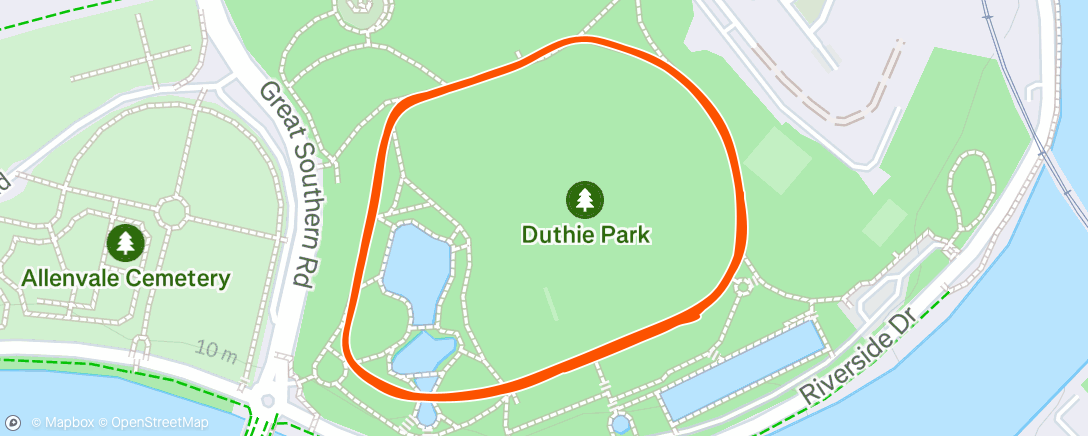 Map of the activity, Thursday tempo