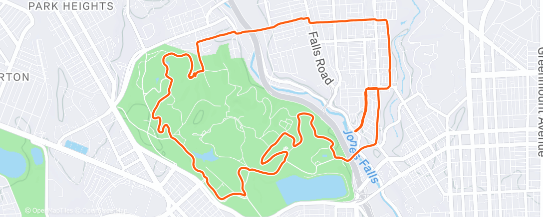 Карта физической активности (Afternoon Run)