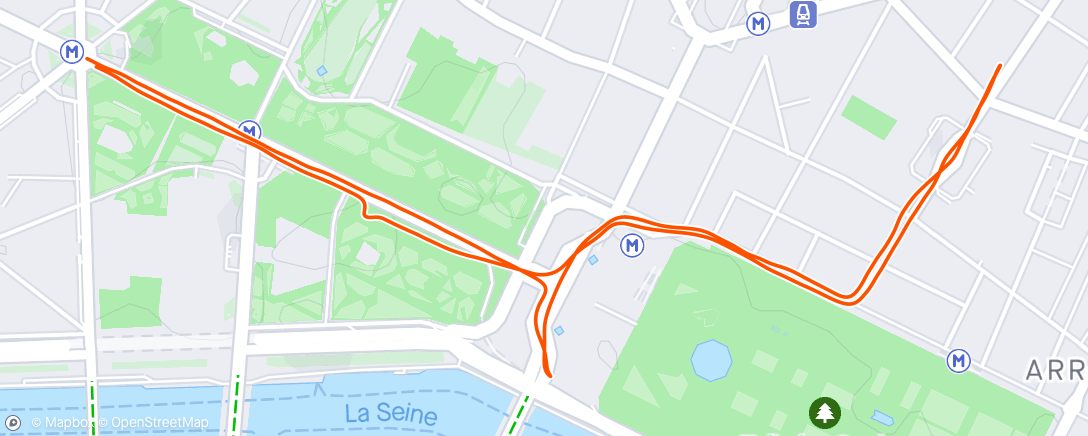 Mappa dell'attività Course à pied le matin