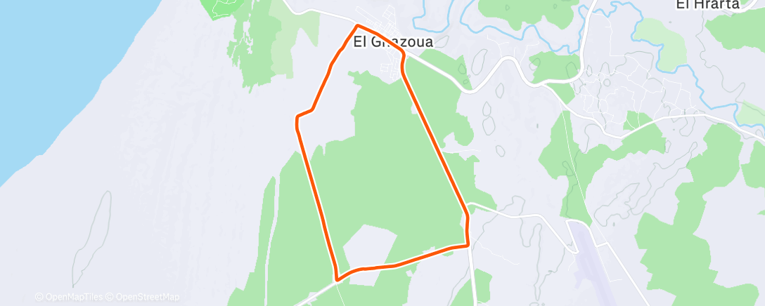 Map of the activity, Morning Run