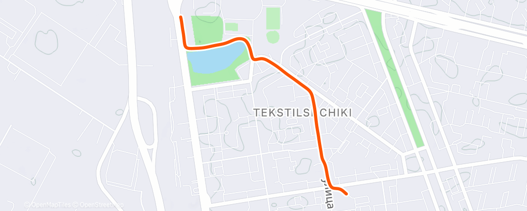 Map of the activity, Lunch Run