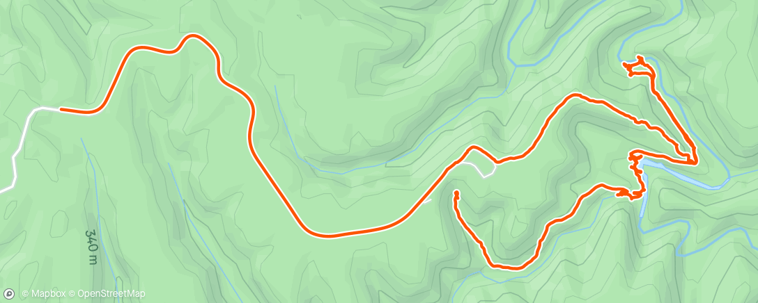 Map of the activity, Afternoon Walk