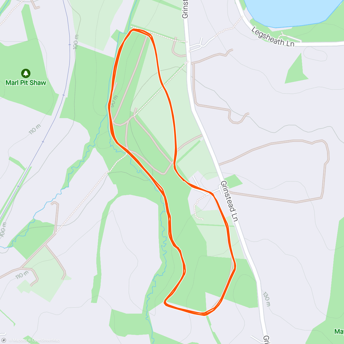 Map of the activity, Blacklands Farm 10k.