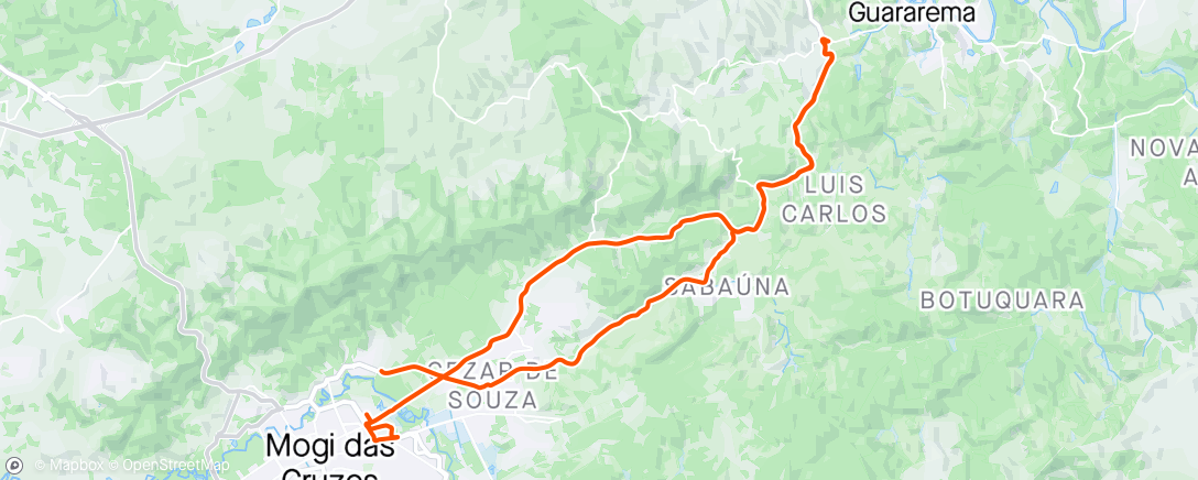 Map of the activity, Speed_Mogi X Guararema (1°Portal)
