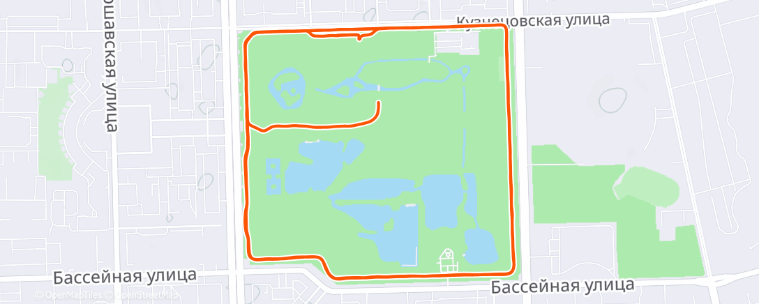 Map of the activity, Evening Run