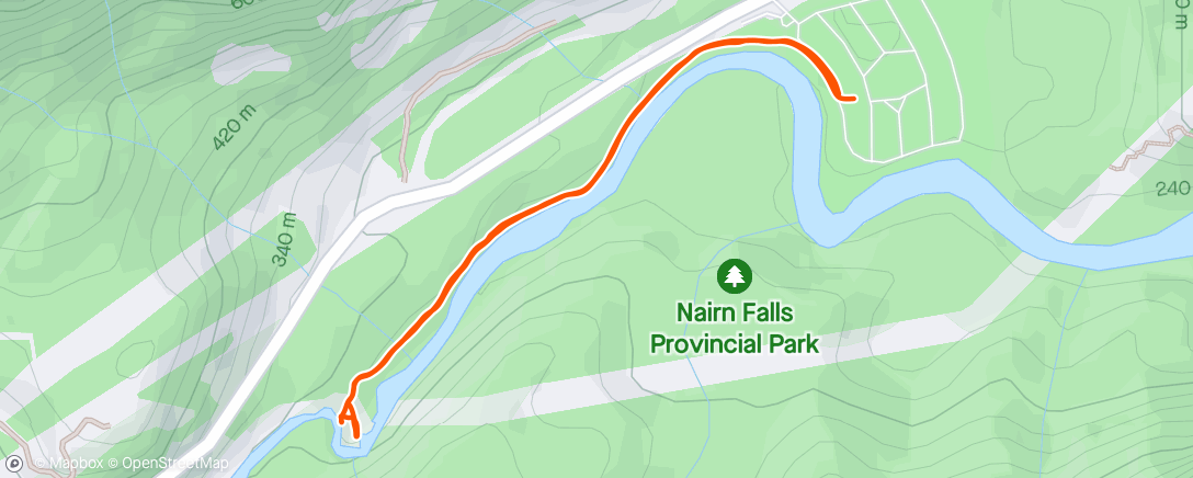 Map of the activity, Narin Falls 🚿
