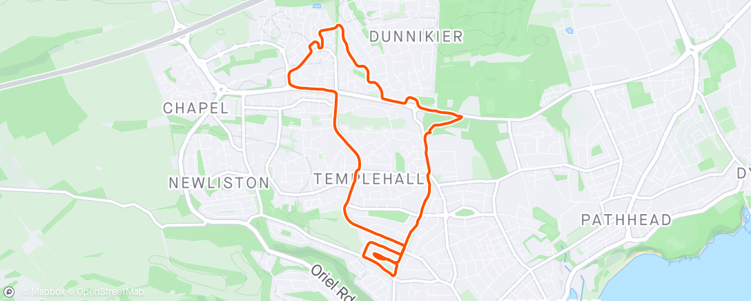 Map of the activity, Supposed to be a recovery Run. Ah well, at least I included the warmdown at the end. Nice route tho'