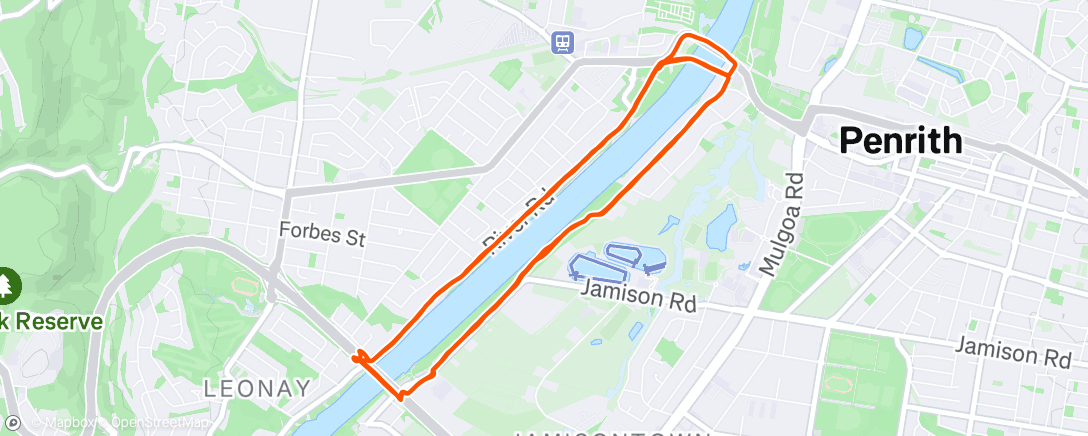 Map of the activity, Morning Run