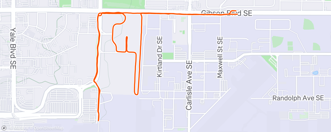 Map of the activity, Afternoon Run