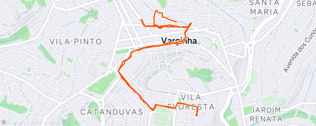 Map of the activity, Corrida noturna ☁️