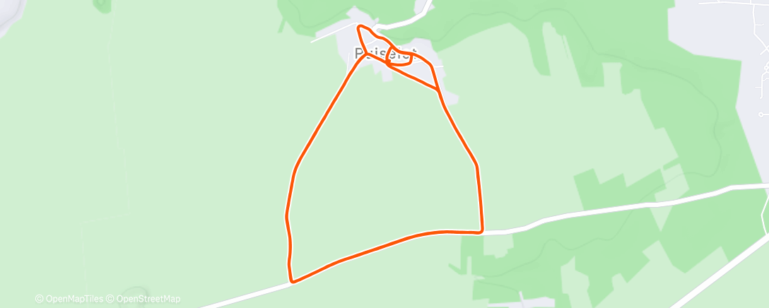 Map of the activity, Course à pied le matin