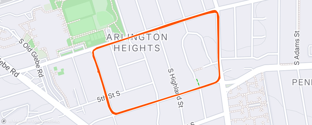 Map of the activity, 4x1mi ➰ s
