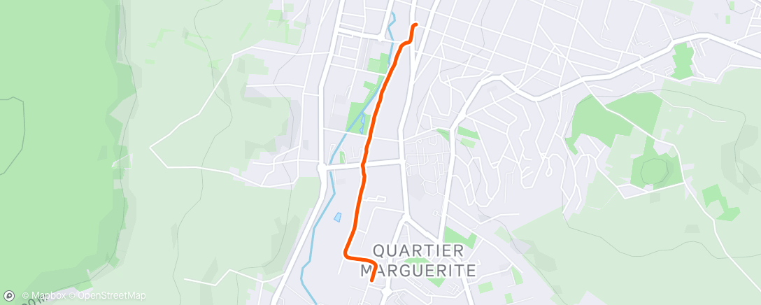 Map of the activity, Course à pied du midi