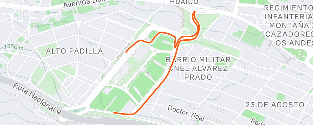 Карта физической активности (Carrera nocturna)