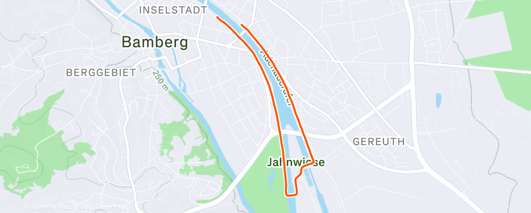 アクティビティ「Lauf am Nachmittag」の地図