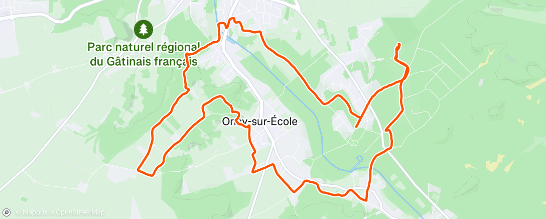 Map of the activity, Sortie VTT le matin