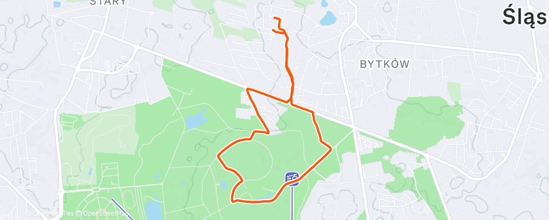 Map of the activity, Afternoon Run