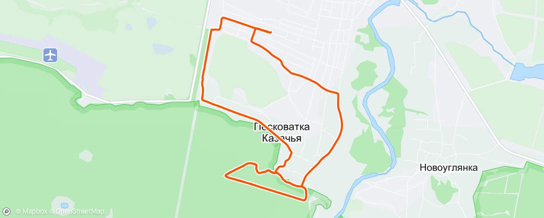 Map of the activity, Дневной забег