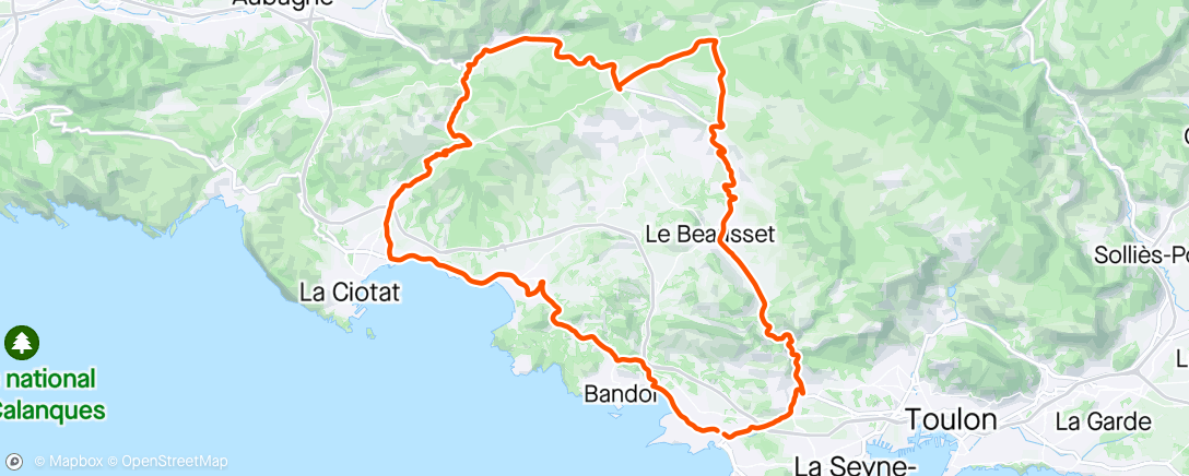 Map of the activity, Montée au Castellet. 2 ans sans d+ 🥵