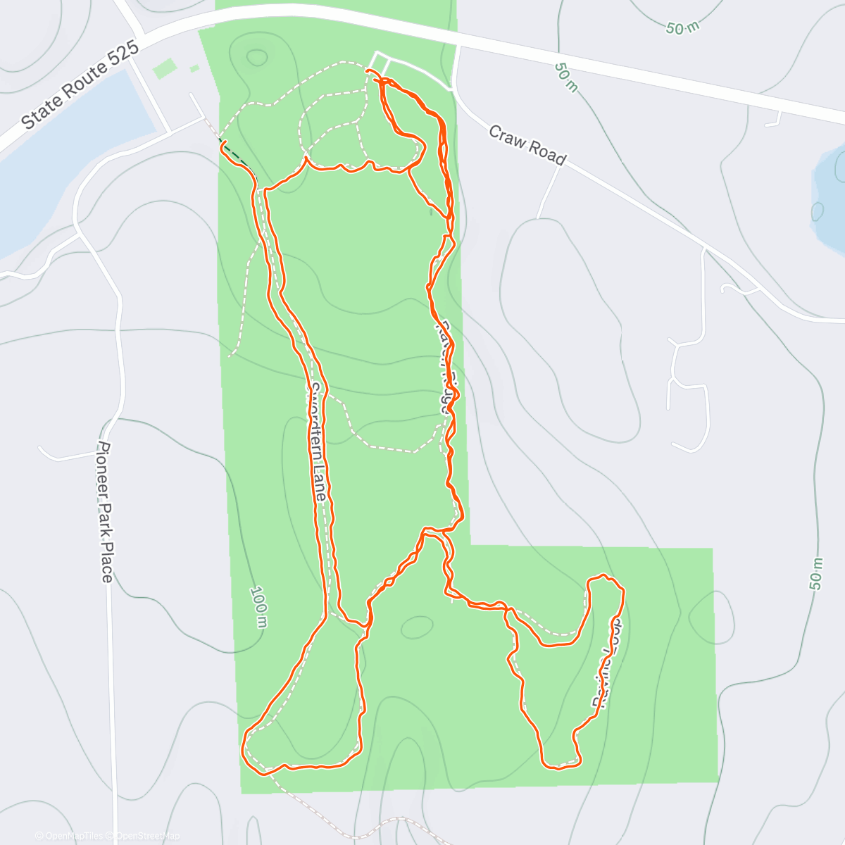 Map of the activity, MoTrustyRehab🌲🌲🌲Hike