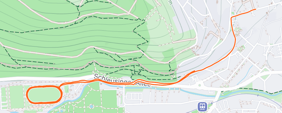 Map of the activity, Lauf im Kreis...🥔🏟️