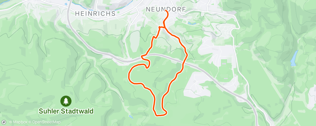Map of the activity, Lauf am Morgen
