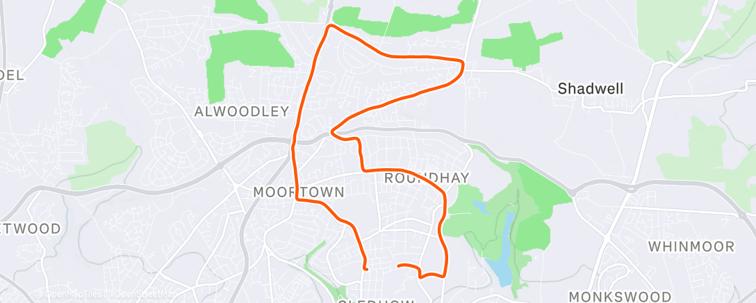 Map of the activity, Steady Sunday Service