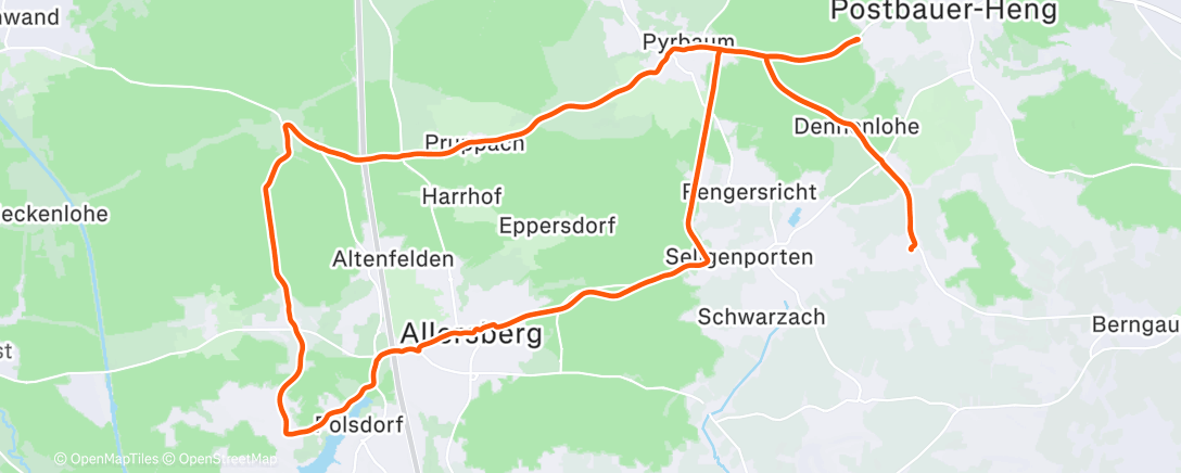 Map of the activity, Morning Ride