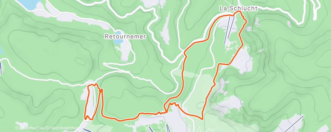 Map of the activity, Col des Feignes - Le Honneck
