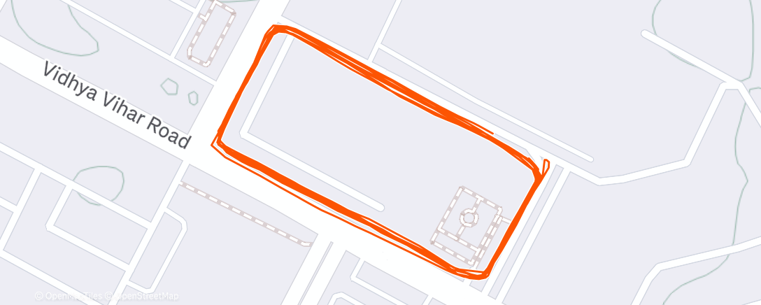 Map of the activity, Morning Run