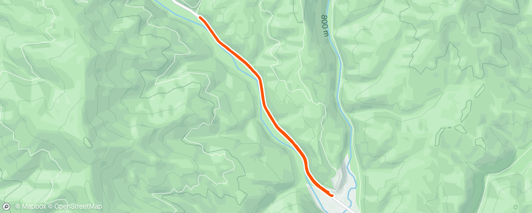 Map of the activity, Evening Run