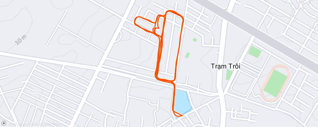 Map of the activity, Evening Run