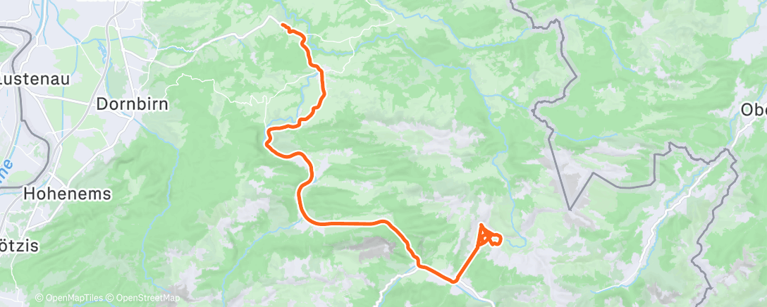 Map of the activity, Skiabfahrt am Morgen