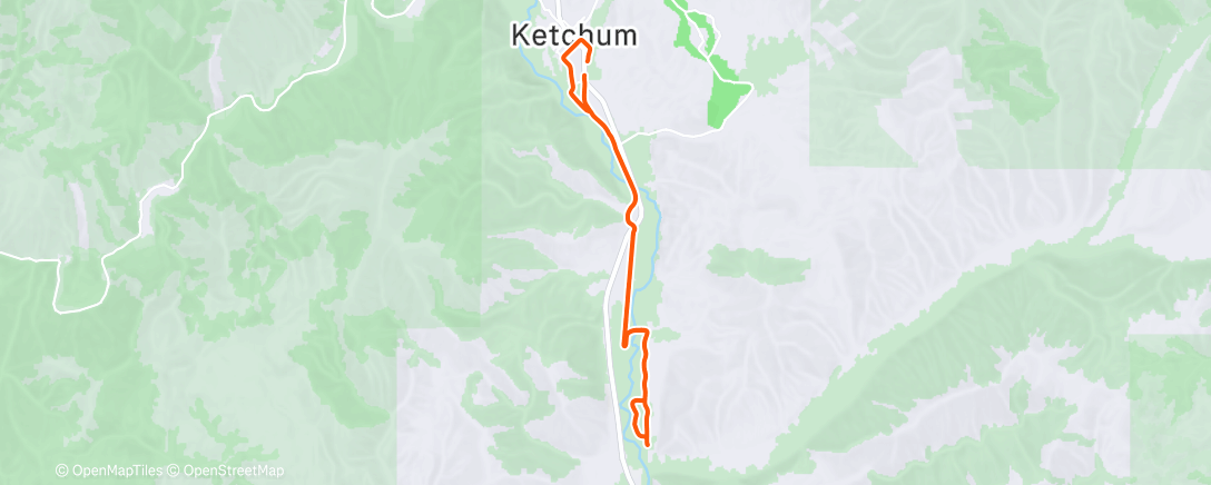 Map of the activity, Ride to Gimlet elk park w Dad